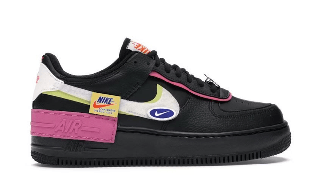 Nike Air Force 1 Shadow Removable Patches Black Pink (W)
