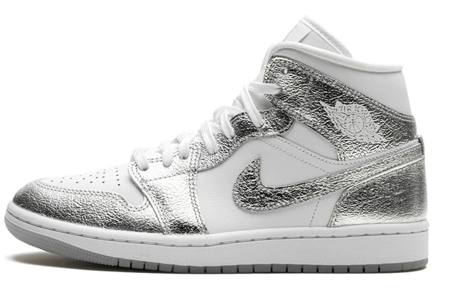 Air Jordan 1 Mid SE WMNS Metallic Silver