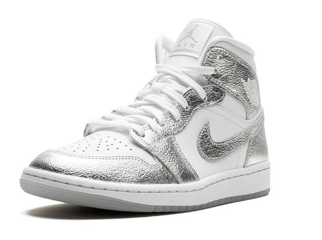 Air Jordan 1 Mid SE WMNS Metallic Silver
